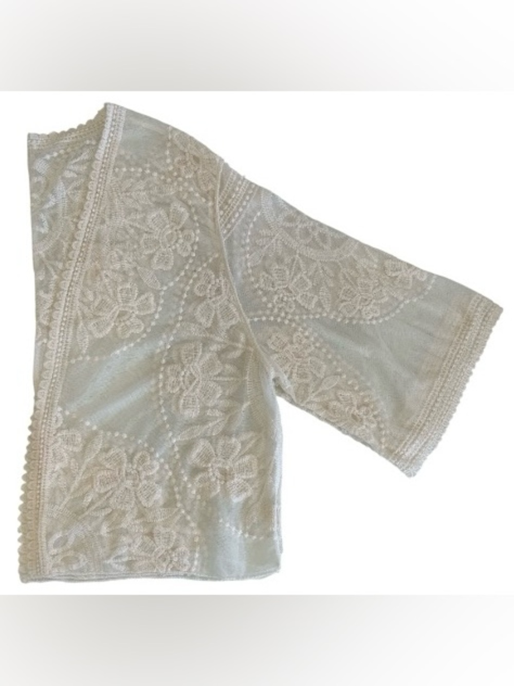 Adorable Boho Embroidered Lace Kimono | Size XL